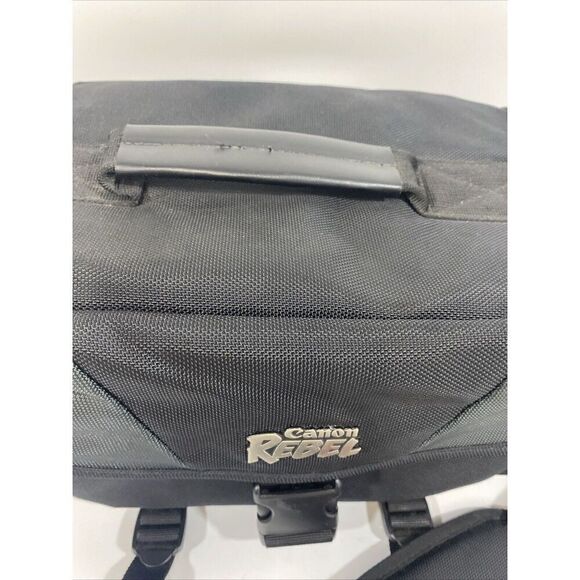 Canon Rebel Nylon Padded Camera Equipment Bag Strap + Pockets 14" x 8" x 8.5" - Picture 3 of 16